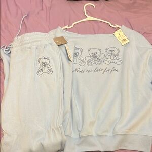 Light Blue Teddy Bear Lounge Set